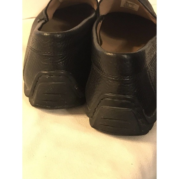 Ecco Black Leather Casual Moc Toe Driving Loafers Shoes Mens Sz 12 - 12.5 - Picture 3 of 11